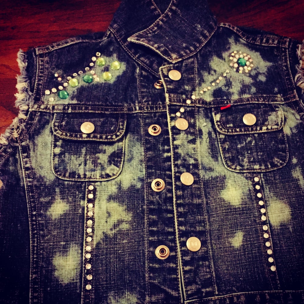 Image of Denim Wash Vest (GREEN)