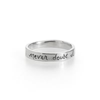 Image 1 of I love thee silver shakespeare wedding ring 