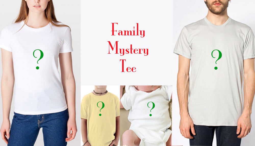 Image of Free Shipping Family Mystery Tee/Toddler Tee/Baby Onesie