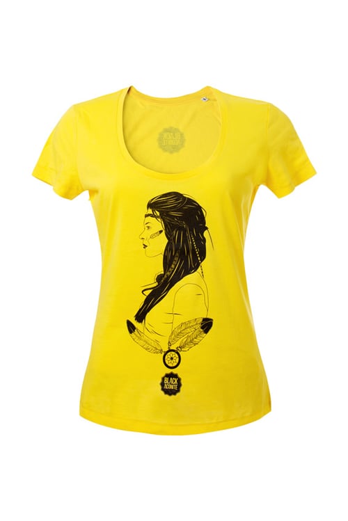 Image of Indienne - Tee-shirt col rond femme