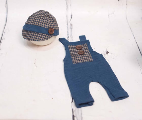 Image of Boy Romper with Newsboy Hat