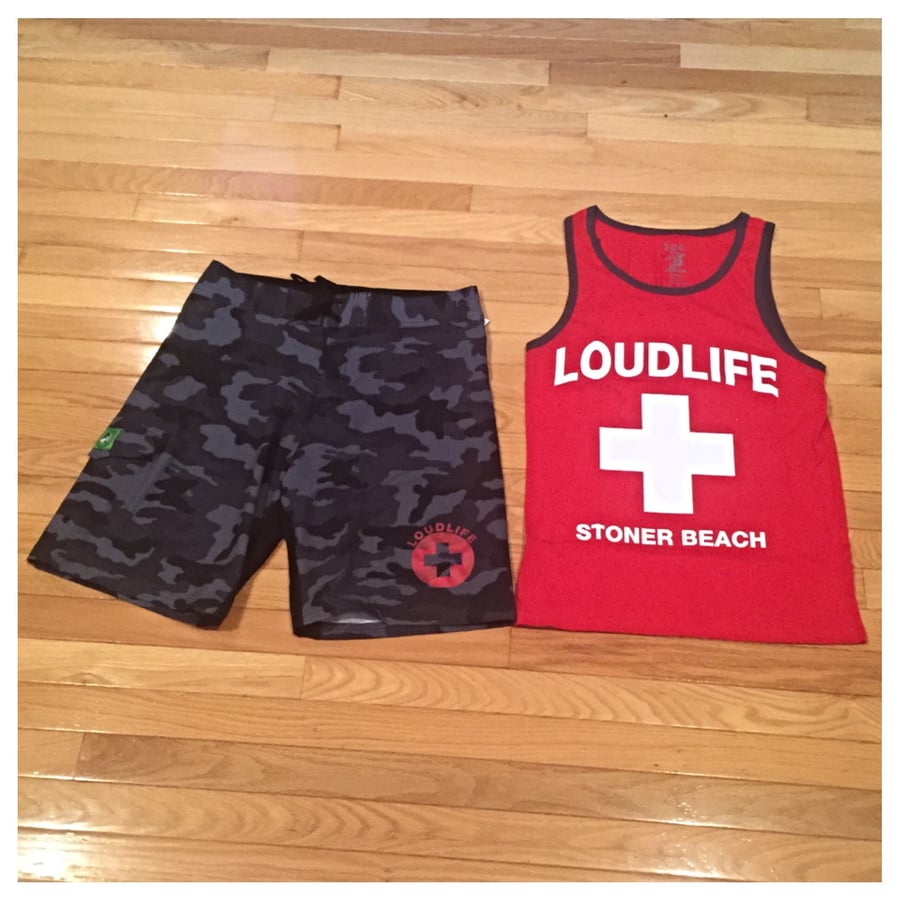 Image of "Stoner Beach" Board Shorts (camo)