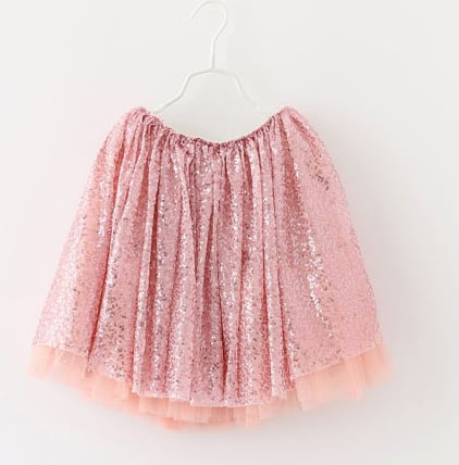 Image of Girl's Pink Sequin Skirt