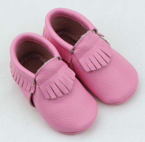 Image of Perfectly Pink - Genuine Leather Moccasins