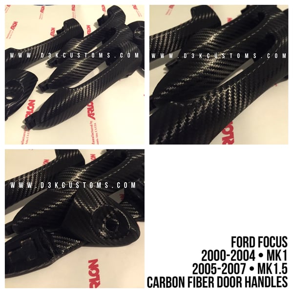 Image of Ford Focus 00-07 Carbon Fiber Exterior Door Handle Set