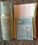 Image of LIz Earle Cleanse and Polish 50ml pump with muslin cloth