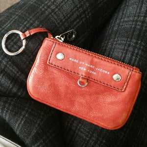 Image of Marc by Marc Jacobs red coin purse wallet