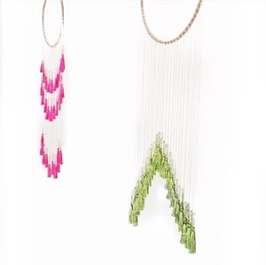 Image of Embroidery Tassels Wall Hanging Hoops