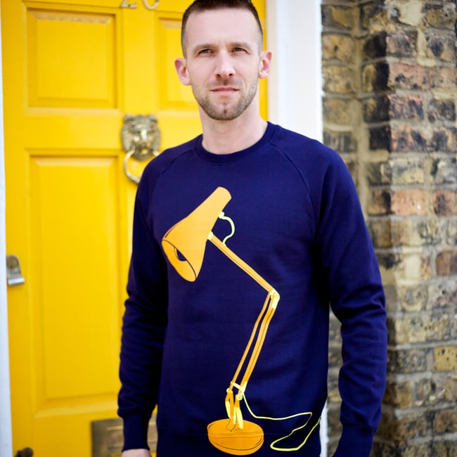 S,XL Lamp sweatshirt in navy