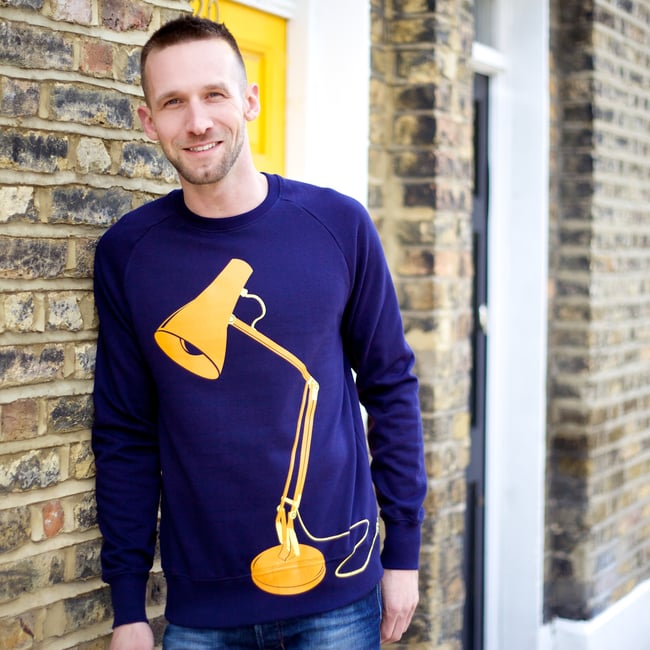 S,XL Lamp sweatshirt in navy