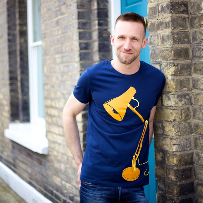 S,Xl,XXL Lamp t-shirt in navy