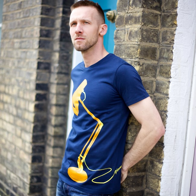 S,Xl,XXL Lamp t-shirt in navy