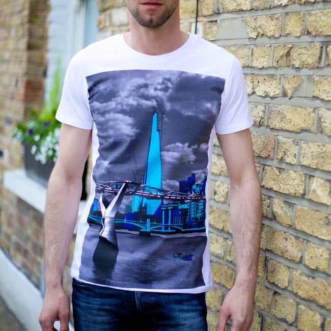 S,XL,XXL 'The Shard' t-shirt white