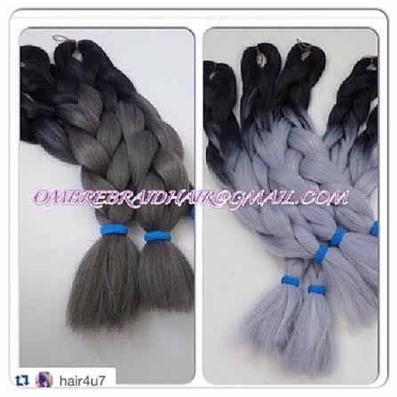 Image of ALLURING GRAY OMBRE BRAIDING HAIR 5PACKS INCLUDED