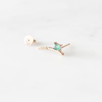 Image 2 of Dewy Orchid Emerald Earring
