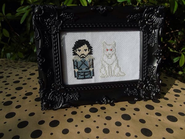Image of Jon Snow & Ghost Cross Stitch