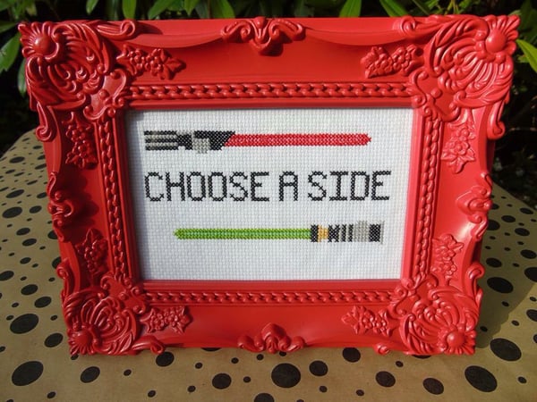 Image of Star Wars Choose a Side Cross Stitch
