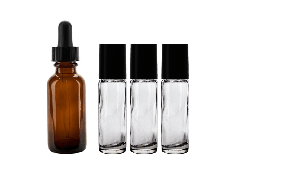 Image of 1oz Dropper bottle & Pack of 3 Roller Bottles