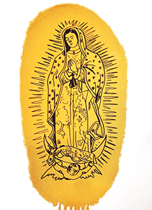 Image of Our Lady of Guadalupe Print (Gold)