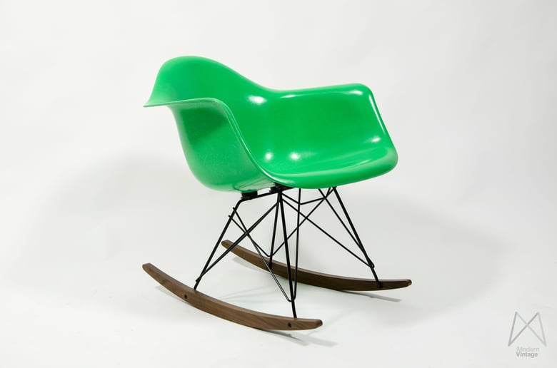 Image of Eames Herman Miller Rocking Chair RAR Kelly Green NEW fiberglass
