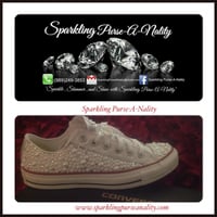 Image 2 of "Sparkling" Rhinestone and Pearl Converse