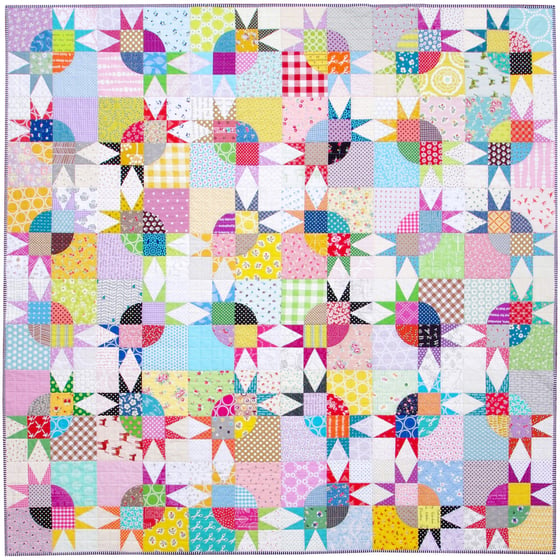 Image of Pickle Dish Variation Quilt - Templates and Foundation Paper Piecing Pattern (PDF FILE)