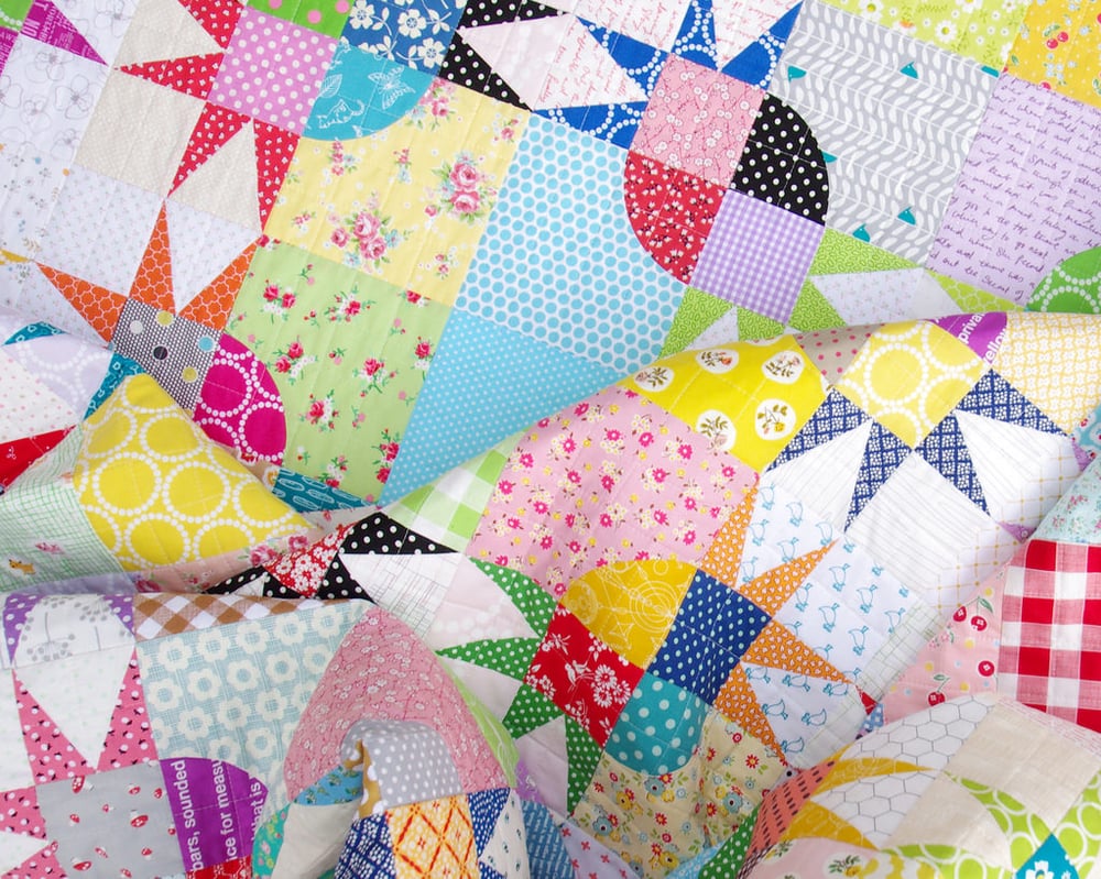 Image of Pickle Dish Variation Quilt - Templates and Foundation Paper Piecing Pattern (PDF FILE)