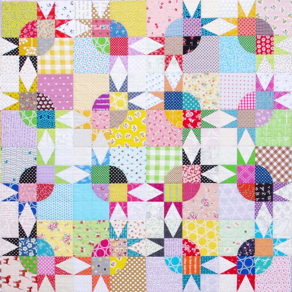 Image of Pickle Dish Variation Quilt - Templates and Foundation Paper Piecing Pattern (PDF FILE)