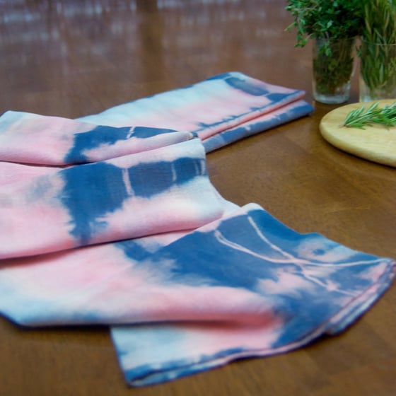 Image of Vibrant Stripes, Hand Dyed Towels