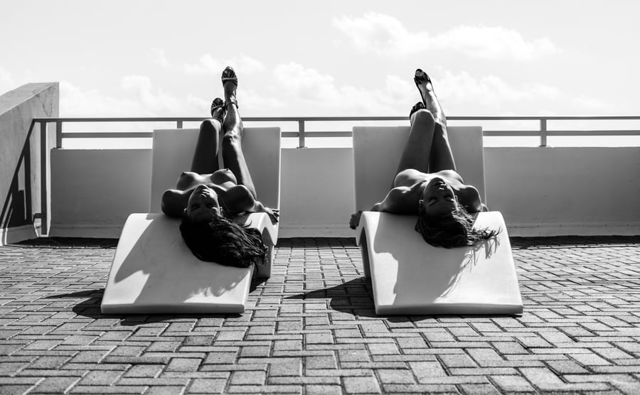 Image of Sunbathers in Miami Beach - 2014