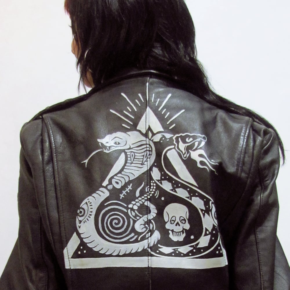 Image of Psychedelic Snakes Motorcycle Jacket