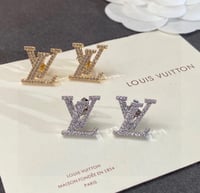 LV Crystal Studs