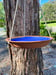 Image of Blue glazed Bird feeder/bath (c)