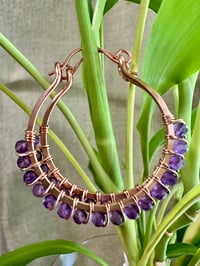 Image 3 of Amethyst Swing Earrings