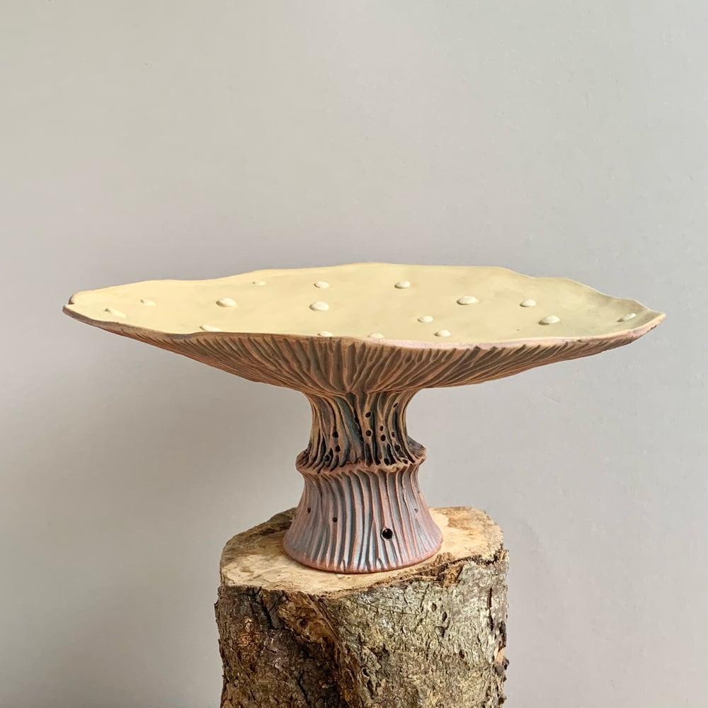 Image of Yellow Mushroom Sculpture 