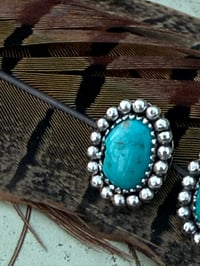 Image 4 of Silver Spur Turquoise Studs *Discounted*
