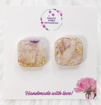Image 3 of LIGHT PURPLE FLORAL STUDS