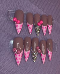 Image 2 of Pink and press on