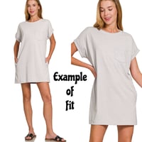 Image 9 of L 100% Cotton Short T-Shirt Dress with Pockets in Earthy Bright Geode Ice Dye