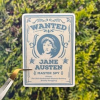 Jane Austen: Master Spy vinyl sticker