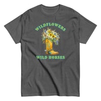Image 11 of Unisex classic tee, Wildflowers Wild Horses Cowgirl Western Boot Sunflowers Tee