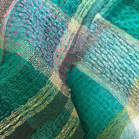 Image 4 of ‘Estuary’ handwoven linen scarf