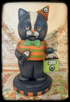 Folk art Halloween cat sculpture Creation