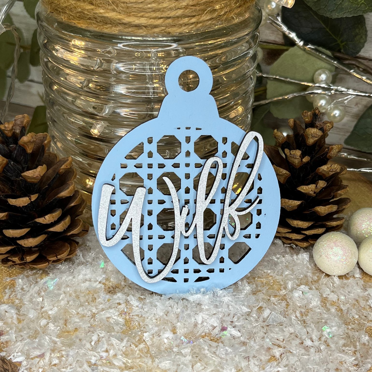 Image of Rattan Bauble with Name