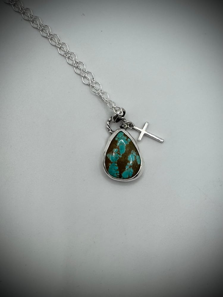 Image of Dainty Mine #8 & Cross Necklace (2) 🩵