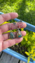 Triangle Royston Turquoise Earrings