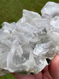 Image 10 of UV Fan Calcite With Druzy Quartz Pockets #1836