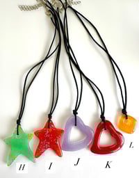 Image 3 of 1/1 Glass Pendant Necklaces 