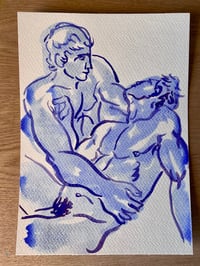 Image 1 of Watercolour ~ Blue Boys XXIV