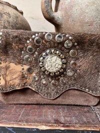 Image 2 of Nala Clutch Bag Brown and Tan